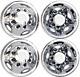 4 Silverado 3500 17 2011-2024 Dually Wheel Simulators Dual Rim Liners Stainless