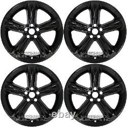 4 fits Dodge Challenger 2014-2017 Black 20 Wheel Skins Hub Caps Full Rim Covers