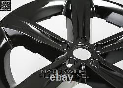 4 fits Dodge Challenger 2014-2017 Black 20 Wheel Skins Hub Caps Full Rim Covers