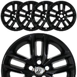 4 fits Dodge Durango GT R/T 2021-2023 Black 20 Wheel Skins Hub Caps Rim Covers