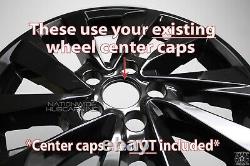 4 fits Toyota Camry LE 2021-2023 Black 17 Wheel Skins Full Rim Covers Hub Caps