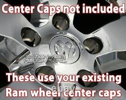 4 for Dodge Ram 1500 2013-17 Chrome 20 Wheel Skins Hub Caps 5 Spoke Rim Covers