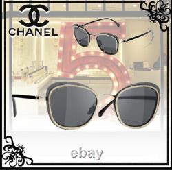 $490. Chanel Current 2021 Sty. Pantos Silver Tweed Metal Inside Rim NEW