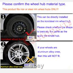 4PC 14 Inch Hubcas Wheel Covers Universal Silver Snap On fits R14 Tire and Rim