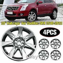 4Pcs Hubcaps Caps Rim Cover For 2010 2011 2012 Cadillac SRX 20 Wheel Hub Silver