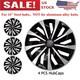 4x 16 Inch Wheel Covers Snap On Full Hub Caps Fit For R16 Tire & Steel Rim