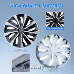 4X 16 Inch Wheel Covers Snap On Full Hub Caps Fit for R16 Tire & Steel Rim