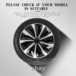 4X 16 Inch Wheel Covers Snap On Full Hub Caps Fit for R16 Tire & Steel Rim