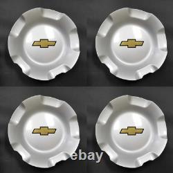 4x Car Wheel Center Cap Rim Hubcap Emblem Badge Silver For Chevy 07-13 #9597686