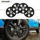 4x Fit Toyota Rav4 Xle 2019-2024 Black 17 Wheel Skins Hub Caps Rim Skin Covers