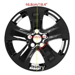 4x fit Toyota RAV4 XLE 2019-2024 Black 17 Wheel Skins Hub Caps Rim Skin Covers