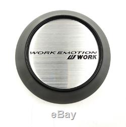 4x68mm Work Emotion Silver Wheel Center Caps Hubcaps Rim Caps Emblems Badges