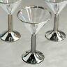 5 Oz Clear Silver Rim Martini Cocktail Party Disposable Plastic Glasses Wedding