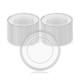 50 Pack Silver Clear Charger Plates With Beaded Rim, 13 Inch Dinner Charger P