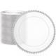 50 Pcs Beaded Charger Plates 13 Inch Clear Charger Plates With Beaded Rim Din