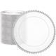 50 Pcs Clear Charger Plates 13 Inch Plastic Round Dinner Plates With Beaded