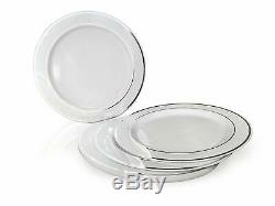 50 Plates Pack 25 Guests Party Disposable Plastic Plate Set 25 x 10.5'' Dinner