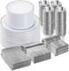 600pcs Silver Dinnerware Set For 100 Guests, Plastic Plates For Party, 100 Silve