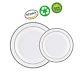 60pcs Heavyweight White With Silver Rim Wedding Party Plastic Plates, China Pl