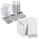 700-piece Disposable Dinnerware Set For 100 Guests Silver Rim Plastic Plate