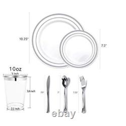 700 Piece Heavy Duty Disposable Dinnerware Set Events Parties Weddings New