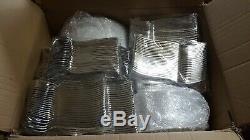 700 Piece Silver Plastic Tableware Set Rim Party Supplies Kit for 100 Guests
