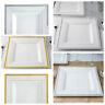 9.5 White Square Plastic Salad Luncheon Plates With Rim Wedding Disposable Sale