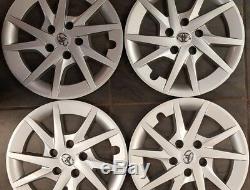 A Set 16 Toyota Prius 2012-2015 Silver Hubcap Wheel Cover Rim Cover 570-61165