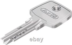 ABUS 532931 7010 S Door Rim Lock with Rotating Thumb-Turn Silver