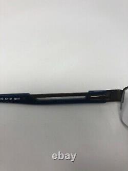 ARMANI EXCHANGE AX127 Eyeglasses Frame Half Rim 53-18-140 Silver Blue Q374