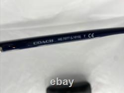 AUTHENTIC COACH HC7077 SILVER RIM & BLUE LENS AVIATOR SUNGLASSES 58mm L1015