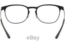 Adidas Men's Eyeglasses AOM003O. 075.022 Silver/Blue Full Rim Optical Frame 52mm