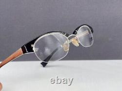 Alain Mikli Eyeglasses Frames Woman Black Silver Oval Half Rim M0203