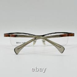 Alain Mikli eyeglasses Ladies Angular Red Silver Metallic half Rim A0215 01 New