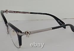 Alexander MQueen AM00840 001 Black Silver Horn Rimmed Frames Skulls $460