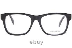 Alexander McQueen AM0307O 001 Eyeglasses Frame Men's Black/Silver Full Rim 55mm
