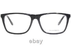 Alexander McQueen AM0323O 001 Eyeglasses Frame Men's Black/Silver Full Rim 56mm