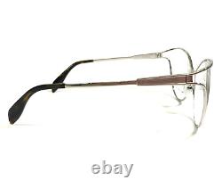 Alexander McQueen Eyeglasses Frames AM0195O 003 Silver Large Semi Rim 55-18-135