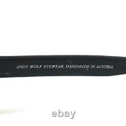 Andy Wolf Eyeglasses Frames 4477 col. F Brown Silver Square Full Rim 54-17-145
