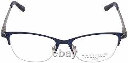 Ann Taylor ATP012 C03 Blue Metal Semi Rim Optical Eyeglasses Frame 50-16-130 AB