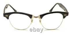 ArtCraft Vintage Black Silver Cat Eye Eyeglasses Frames 46-20 140 USA Women