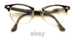 ArtCraft Vintage Black Silver Cat Eye Eyeglasses Frames 46-20 140 USA Women