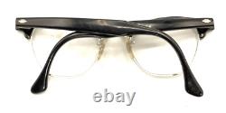 ArtCraft Vintage Black Silver Cat Eye Eyeglasses Frames 46-20 140 USA Women