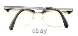 ArtCraft Vintage Black Silver Cat Eye Eyeglasses Frames 50-20 140 USA Women