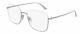Authentic Balenciaga Bb 0144o 002 Silver Square Half-rim Unisex Eyeglasses
