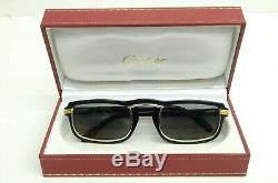 Authentic Cartier Sunglasses Vertigo 54 25 135 Navy Frame Silver Rim Louis YG WG