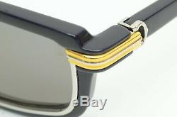 Authentic Cartier Sunglasses Vertigo 54 25 135 Navy Frame Silver Rim Louis YG WG