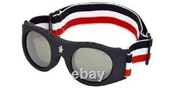 Authentic Moncler Sunglasses ML 0051-92C Blue/Silver Ski Goggles 55mm NEW