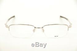 Authentic Oakley Glasses OX 3102-0452 Clubface Chrome 52mm Half Rim RX with Case