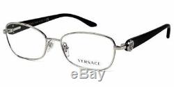 Authentic Versace VE1210-B-M 1000 Silver Full Rim Womens Rx-ABLE Eyeglasses 54MM